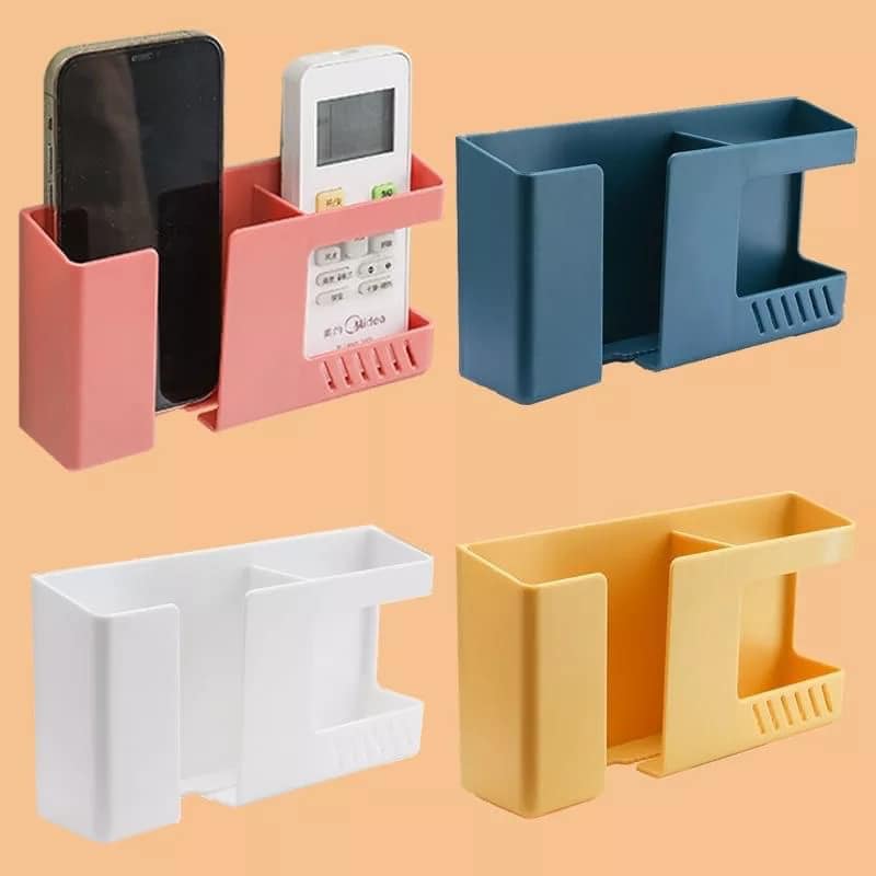 2 in 1 Multi functional Wall Mounted Double Remote and Mobile Phone Holder 