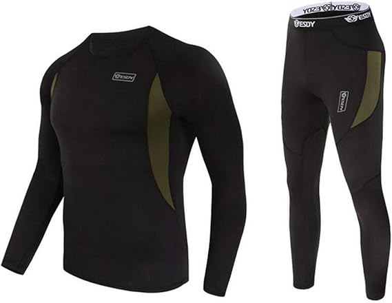 Winter Men's Tactical Fleece Thermal Set With Stretch Fitness Running Clothes 