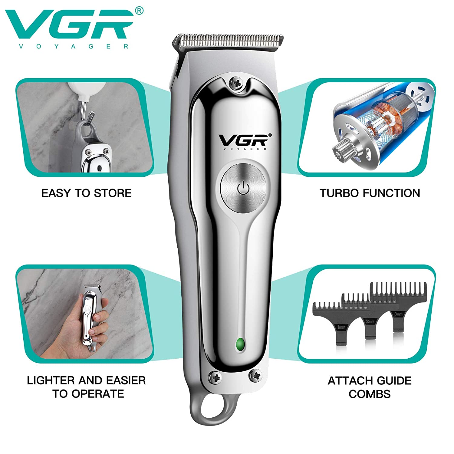 VGR V-071 Cordless Professional Hair Clipper 