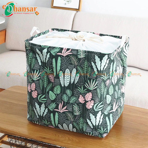 100L Folding Laundry Basket Round Storage Bin Bag