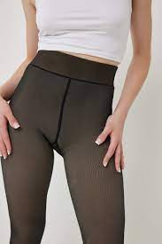 Women's Fleece Lined Leggings Tights Winter Pantyhose Transparent Elastic Warm Thick Stocking Without Socks