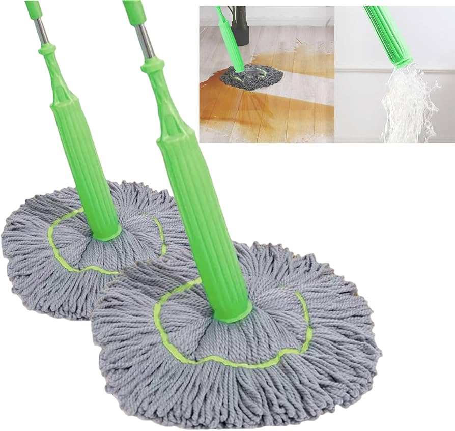 2 in 1 Dehydrated Mop, Self-Wringing Twist Mops for Floor Cleaning