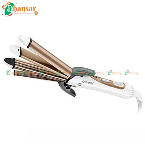 Gemmy GM-2962 Professional Hair Straightener and Curling Iron 
