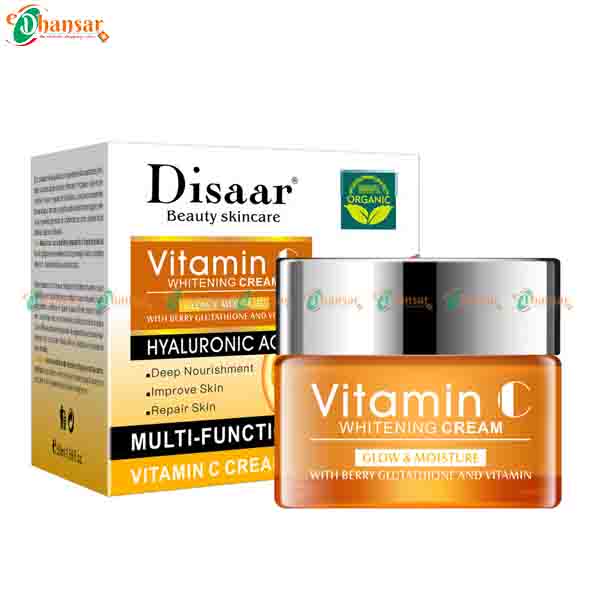 Disaar Whitening Cream Vitamin C Hyaluronic Acid Moisturizing Skin Care 50 ml