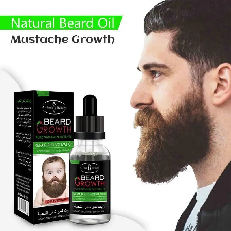Men Growth Beard Oil Organic 100% Natural 