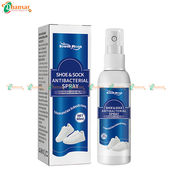 120 ML Shoes and Socks Antibacterial  Spray - Smell Remover for Feet