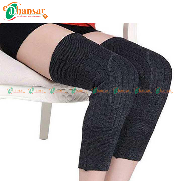Pair of Thick Fur Cashmere Wool Knee Warmers Sleeve for Both Men and Women 