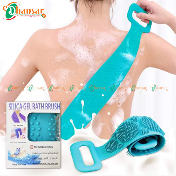 Silicon Gel Bath Towel Rub Brush Back Scrubber 