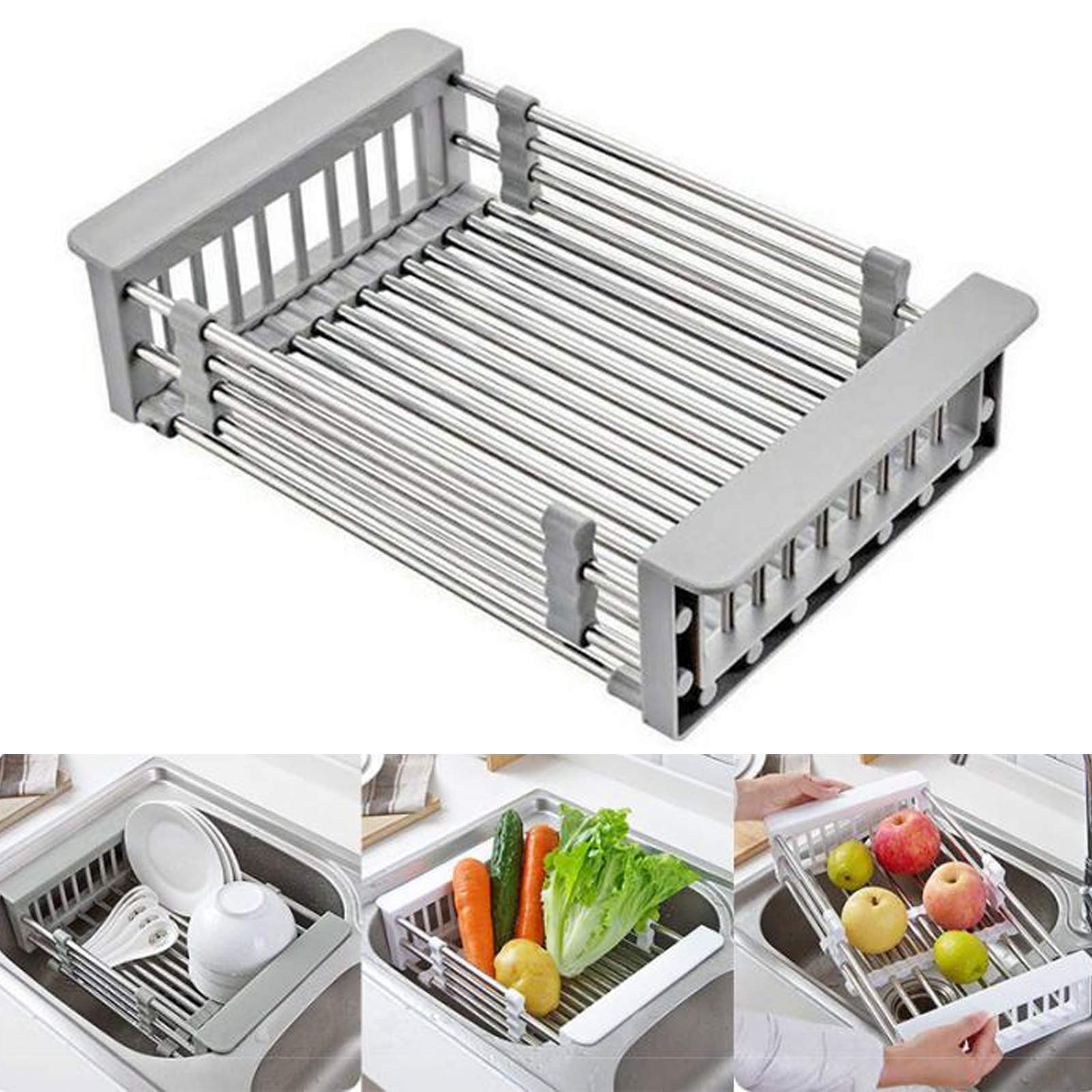 Kitchen shelf cleaning cloth sink drain rack hanging basket triangle storage triangular plastic vegetable sink basket strainer 