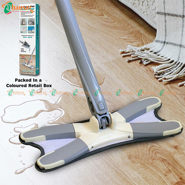 360° Rotating X-type Microfiber Floor Mop Disposable Manual Extrusion Household Cleaning Tool 