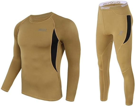 Winter Men's Tactical Fleece Thermal Set With Stretch Fitness Running Clothes