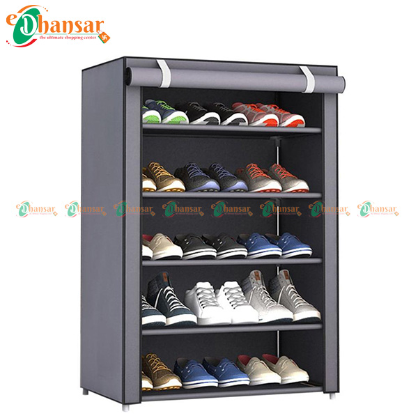 Multipurpose Portable Folding Shoes Rack 5 Tiers 
