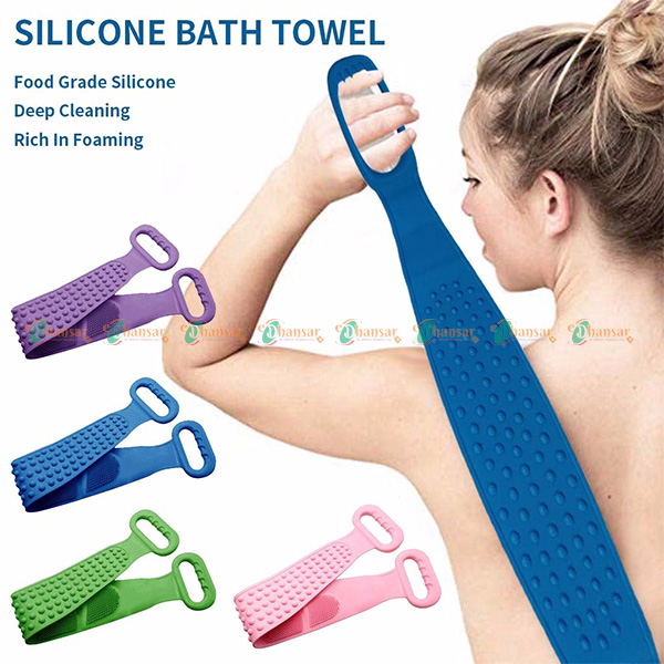 Silicon Gel Bath Towel Rub Brush Back Scrubber