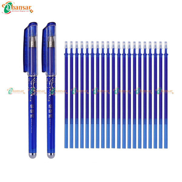 Erasable Gel Pen Set Office School Student Writing Pen (3pen & 20 Refill) 
