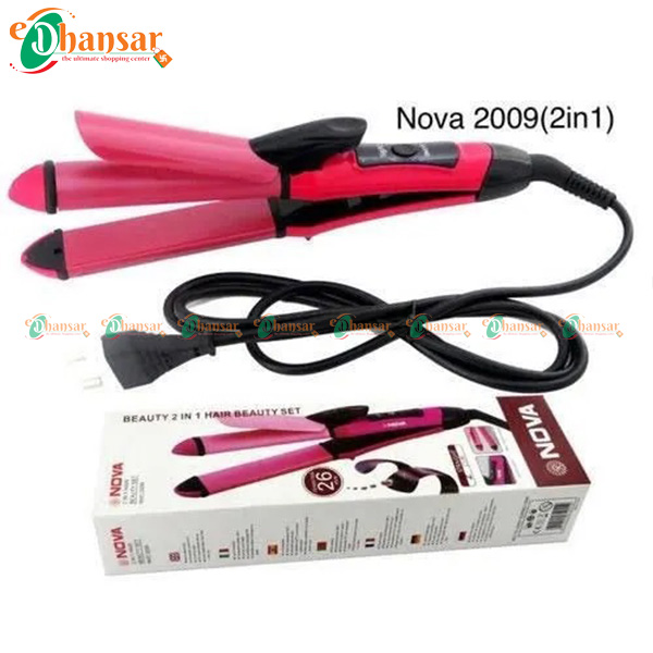 Nova NHC-2009 2 in 1 Professional Hair Straightener 